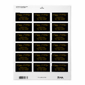 Mooie adreslabels fijne feestdagen etiket (Full Sheet)