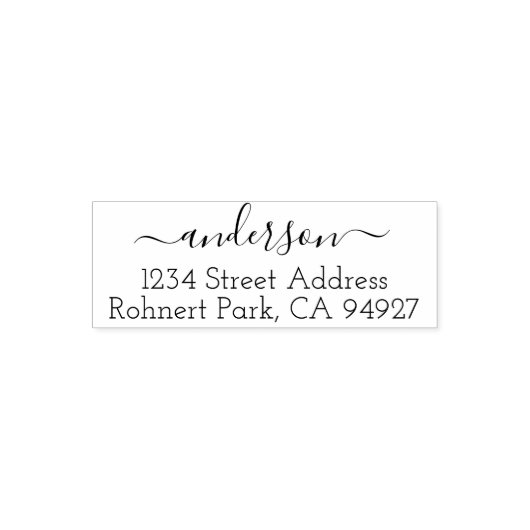 Mooie adresstempel met scriptlettertype zelfinktende stempel (Design)