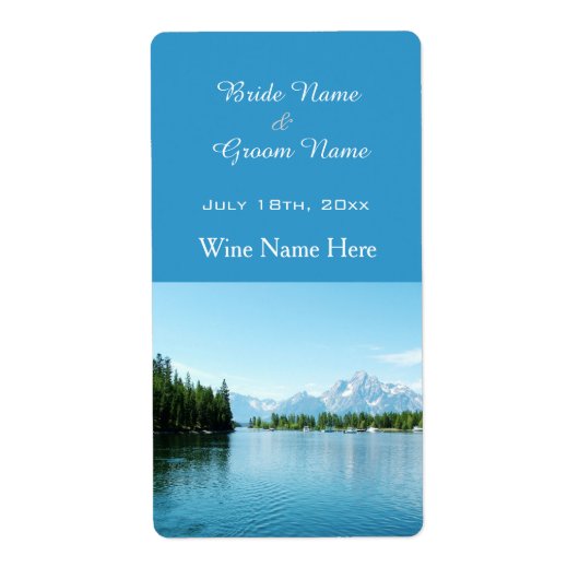 mooie afbeelding trouwwijnlabels. etiket (Voorkant)