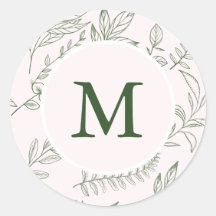 Mooie afdruk Monogram Blush Holiday