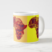 Mooie Africa Map Home Drink Grote koffie Mok (Voorkant rechts)