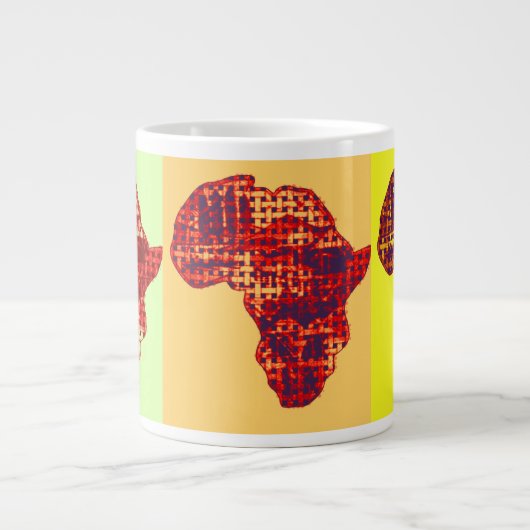 Mooie Africa Map Home Drink Grote koffie Mok (Voorkant)