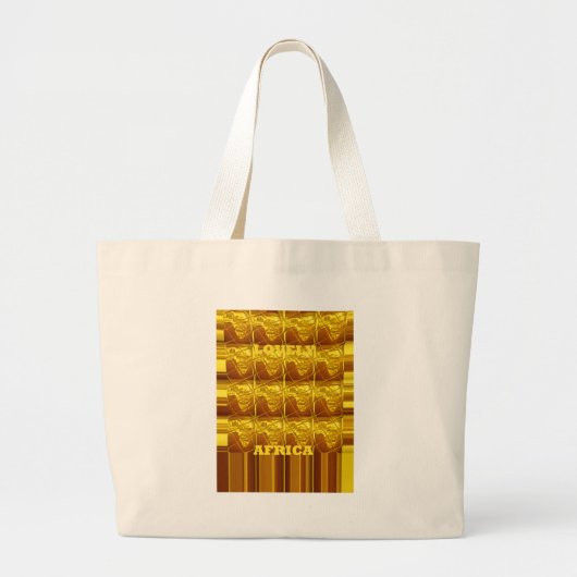 Mooie Afrika Afrika Kaarten ontwerpen Kunst kleure Grote Tote Bag (Voorkant)