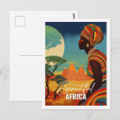 Mooie Afrika Beroemde reisplaats  Briefkaart (Voorkant / Achterkant)