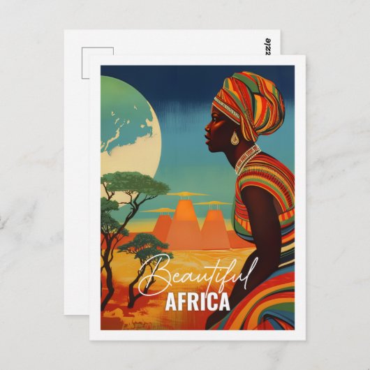 Mooie Afrika Beroemde reisplaats  Briefkaart (Voorkant / Achterkant)