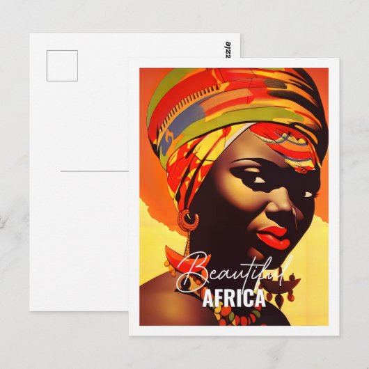 Mooie Afrika Beroemde reisplaats  Briefkaart (Voorkant / Achterkant)