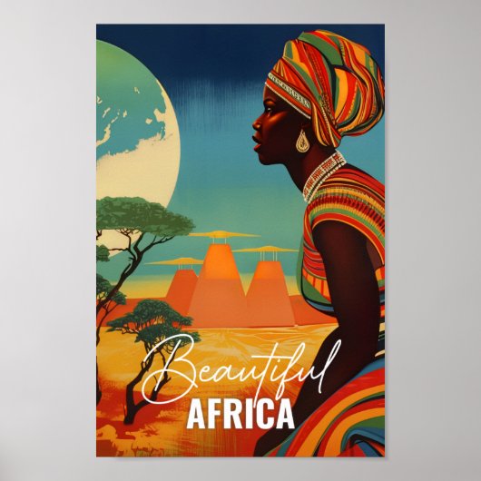 Mooie Afrika Beroemde reisplaats  Poster (Voorkant)