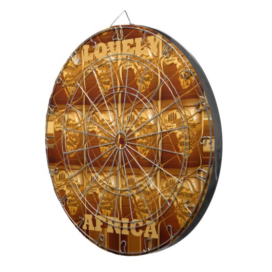 Mooie Afrika kaart Vector Patroon Art Design Print Dartbord (Voorkant Rechts)