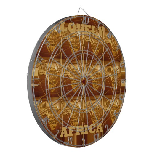 Mooie Afrika kaart Vector Patroon Art Design Print Dartbord (Voorkant Links)