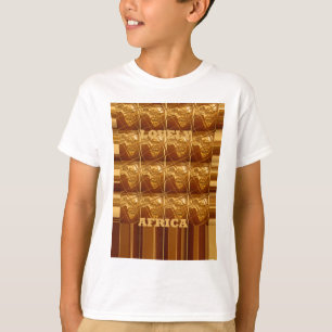 Mooie Afrika kaart Vector Patroon Art Design Print T-shirt