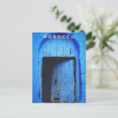 Mooie Afrika Marokkaanse Reis Blauwe Medina Briefkaart (Staand voorkant)