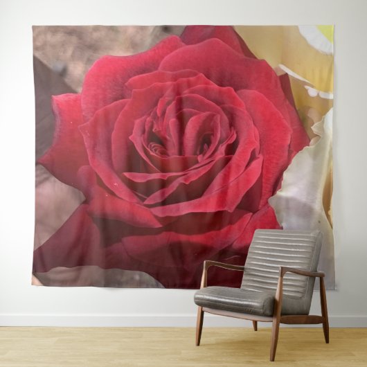 Mooie Afrika Rode Roos Wandkleed (In Situ (horizontaal))