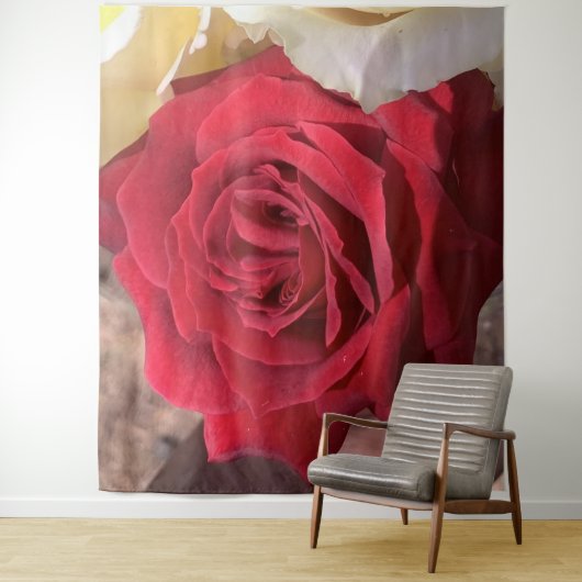 Mooie Afrika Rode Roos Wandkleed (In situ)