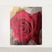 Mooie Afrika Rode Roos Wandkleed (Voorkant)