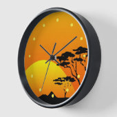 Mooie Afrika Safari Helder Sinaasappel Zonsonderga (Hoek)