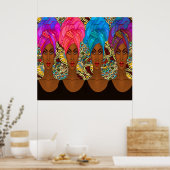 Mooie Afrikaans-Amerikaanse Poster - Black Woman (Keuken)