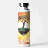 Mooie Afrikaanse acia-boom Waterfles (Links)