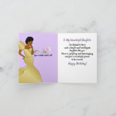 Mooie Afrikaanse Amerikaanse dochterkaart Bedankkaart (Binnen)