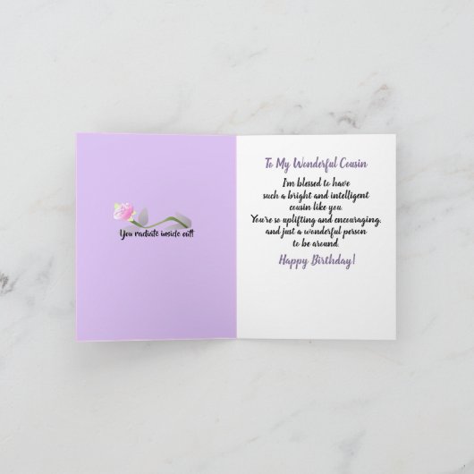 Mooie Afrikaanse Amerikaanse neef Birthday Kaart (Binnen)