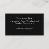 Mooie Afrikaanse Amerikaanse Visitekaartjes (Achterkant)