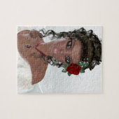 Mooie Afrikaanse Amerikaanse vrouw Legpuzzel (Horizontaal)