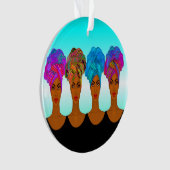 Mooie Afrikaanse Amerikaanse vrouw Ornament (voorkant)