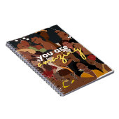 Mooie Afrikaanse Amerikaanse vrouwen, blanco Notit Notitieboek (Rechterzijde)