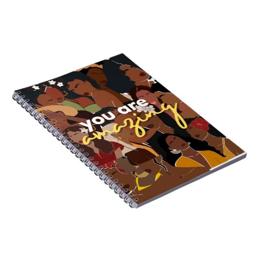 Mooie Afrikaanse Amerikaanse vrouwen, blanco Notit Notitieboek (Rechterzijde)