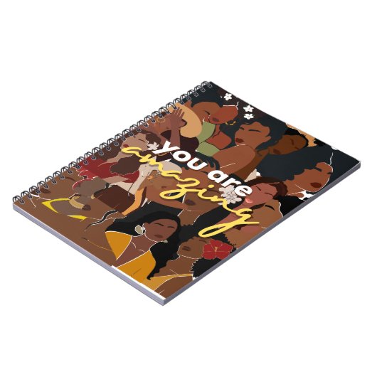 Mooie Afrikaanse Amerikaanse vrouwen, blanco Notit Notitieboek (Linkerzijde)