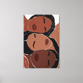 Mooie Afrikaanse Amerikaanse vrouwen mondiger make Canvas Afdruk (Voorkant)