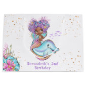 Mooie Afrikaanse Amerikaanse Zeemeermin Birthday P Groot Cadeauzakje (Voorkant)