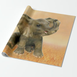 Mooie Afrikaanse Baby olifant Cadeaupapier