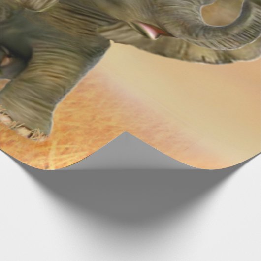 Mooie Afrikaanse Baby olifant Cadeaupapier (Hoek)