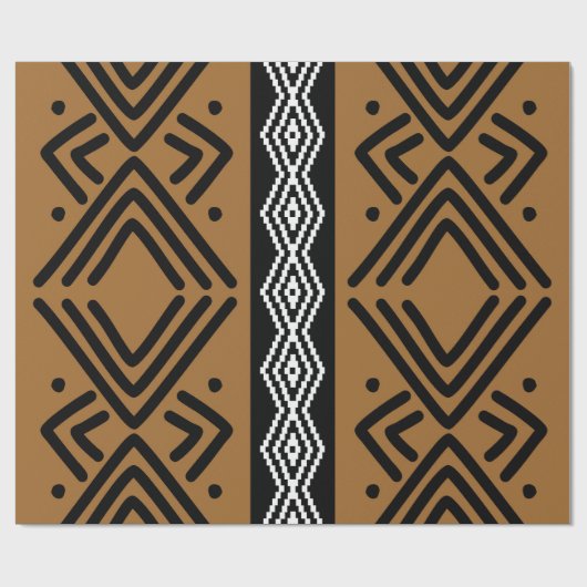 Mooie Afrikaanse Bogolan Gift Wrap Cadeaupapier (Vlak)