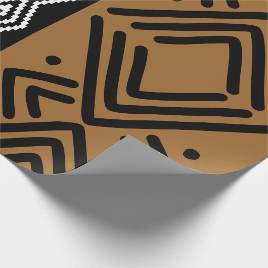 Mooie Afrikaanse Bogolan Gift Wrap Cadeaupapier (Hoek)