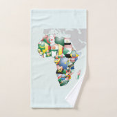 Mooie Afrikaanse continent kleurrijke aangepaste k Bad Handdoek (Handdoek)