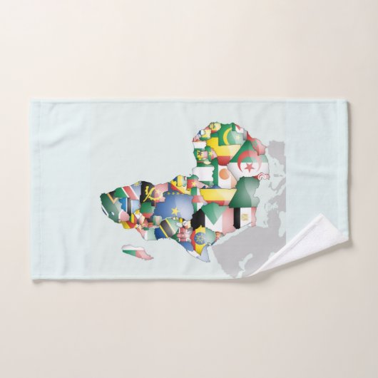 Mooie Afrikaanse continent kleurrijke aangepaste k Bad Handdoek (Handdoek)