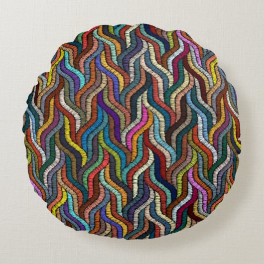 Mooie Afrikaanse etnisch geweven rondreis Rond Kussen (Voorkant)