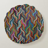 Mooie Afrikaanse etnisch geweven rondreis Rond Kussen (Achterkant)