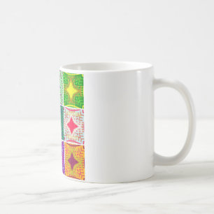 Mooie Afrikaanse geruite kunstprint Koffiemok