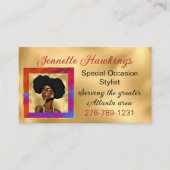 Mooie Afrikaanse goudblik Visitekaartje (Voorkant)