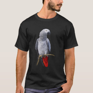 Mooie Afrikaanse grijze papegaai T-shirt