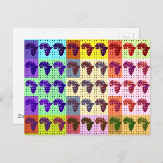 Mooie Afrikaanse kaart Checkered Pap art etnisch (Voorkant / Achterkant)