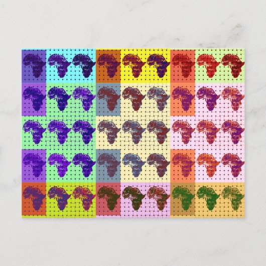 Mooie Afrikaanse kaart Checkered Pap art etnisch (Voorkant)