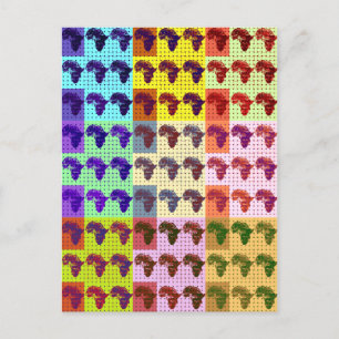 Mooie Afrikaanse kaart Checkered Pap art etnisch