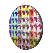 Mooie Afrikaanse kaart Checkered Pap art etnisch Dartbord (Voorkant Rechts)