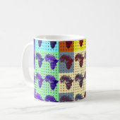 Mooie Afrikaanse kaart Checkered Pap art etnisch Koffiemok (Voorkant links)