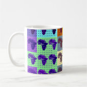 Mooie Afrikaanse kaart Checkered Pap art etnisch Koffiemok (Links)