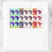 Mooie Afrikaanse kaart Checkered Pap art etnisch Rechthoekige Sticker (Tas)
