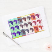Mooie Afrikaanse kaart Checkered Pap art etnisch Rechthoekige Sticker (Envelop)